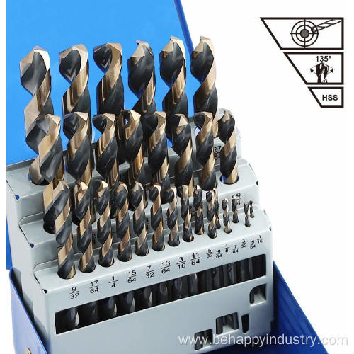 High-Speed Steel Black and Gold Twist Drill Bit